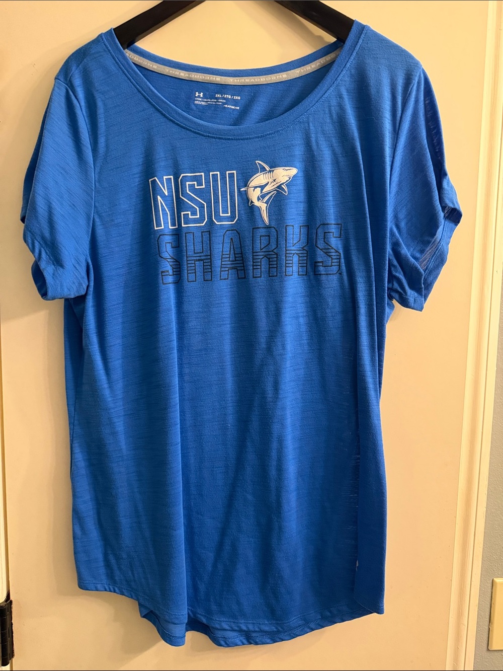 Under Armour NSU Sharks Royal Blue Performance Tee